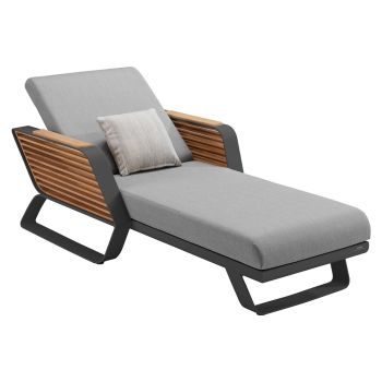 Шезлонг Wing Sunlounger set-Черен