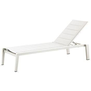 Шезлонг Emoti White Textilene sunlounger