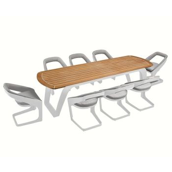 Трапезен сет Onda 9 Dining Sunbrella-Бял