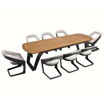 Трапезен сет Onda 9 Dining Sunbrella-Сив
