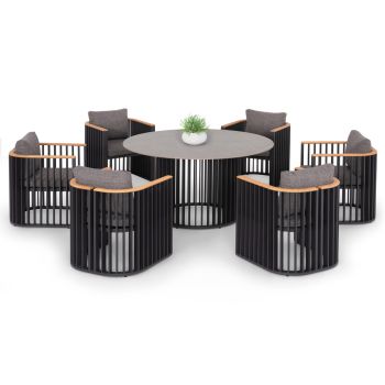 Трапезен сет Итърнити антрацит