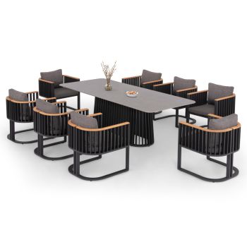 Трапезен комплект Итърнити антрацит