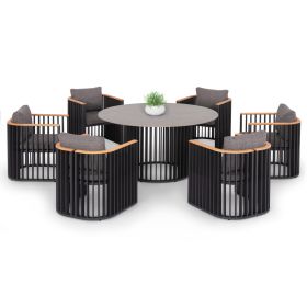 Трапезен сет Итърнити антрацит