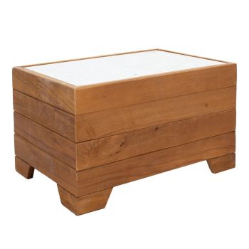 Дървена маса Шаде с мраморен плот