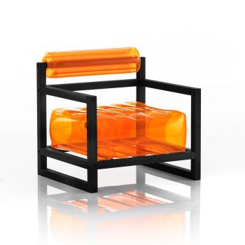 Кресло Йоко блек оранжево