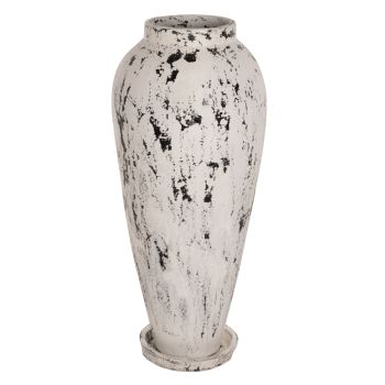 Подова ваза  антично бяла