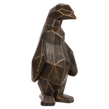 Подовата декорация Пингвин цвят черен-златист