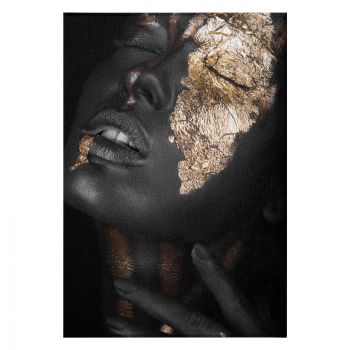 Картина Тъмнокожо момиче със златен грим