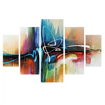 Композиция от 5 картини Абстрактни цветове