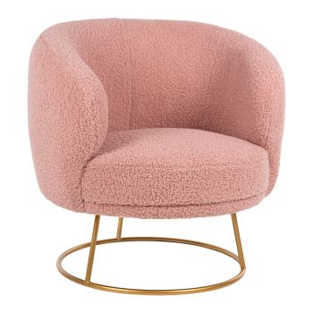 Кресло Ариен голд розово букле
