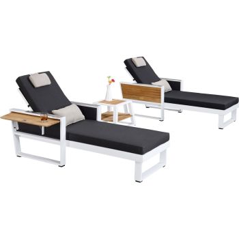 Сет York Sunlounger set-Черен