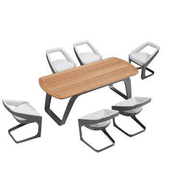 Трапезен сет Onda 6 Dining Sunbrella-Бял