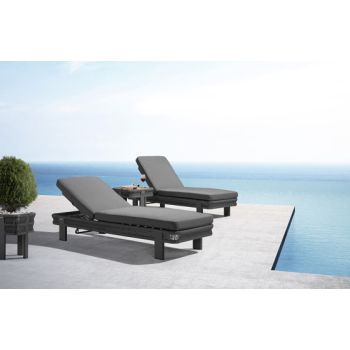 Сет Borromeo Sunlounger set-Черен
