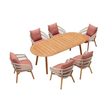 Трапезен сет Vasca Dining-Червен