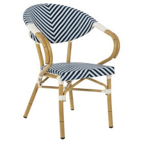 Кресло Бамбу лук синьо-бяло
