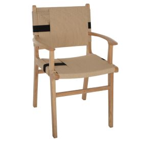 Кресло от каучуково дърво с въжета